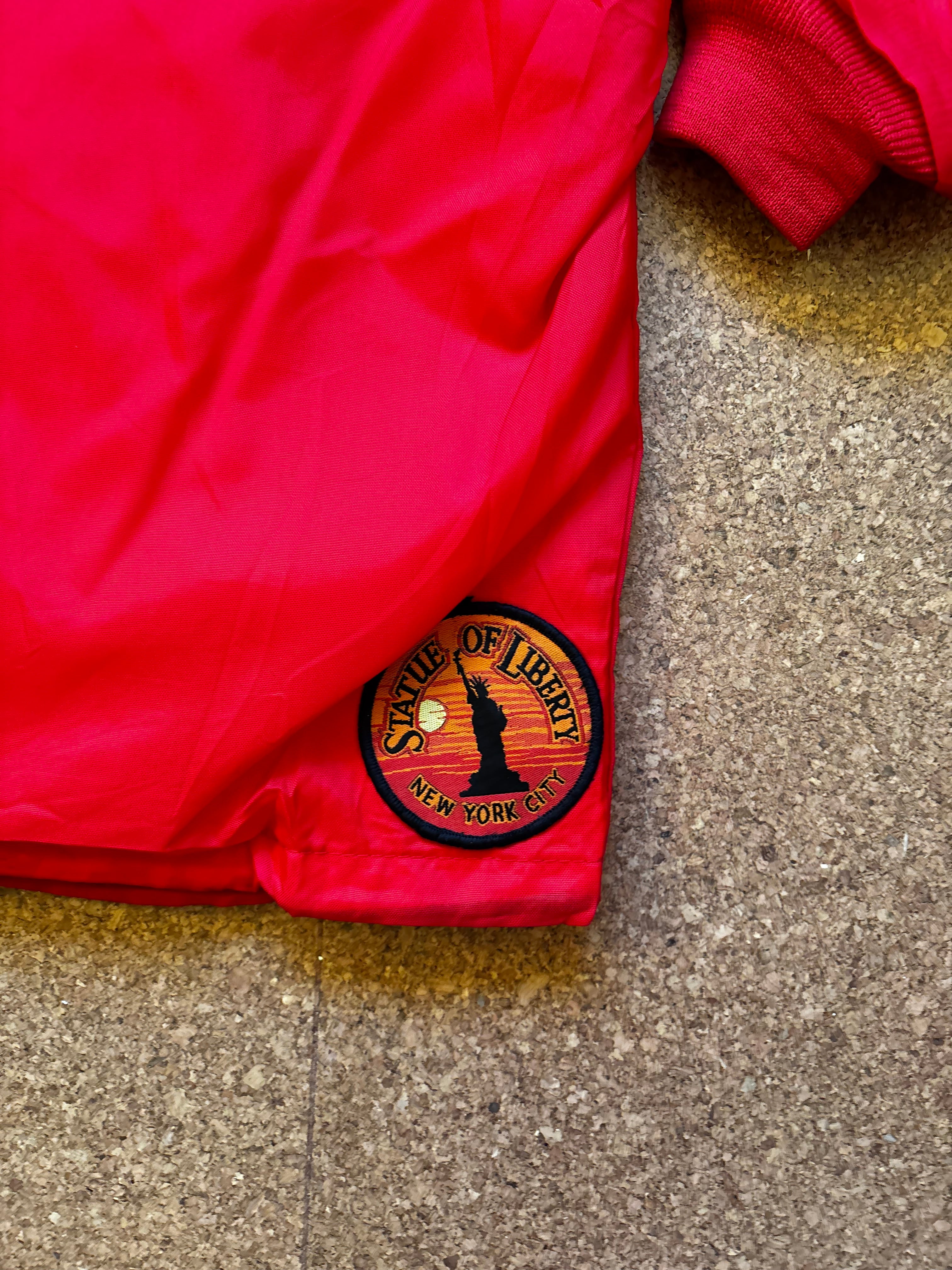 Vintage Hilton USA red jacket with state patches unique jacket
