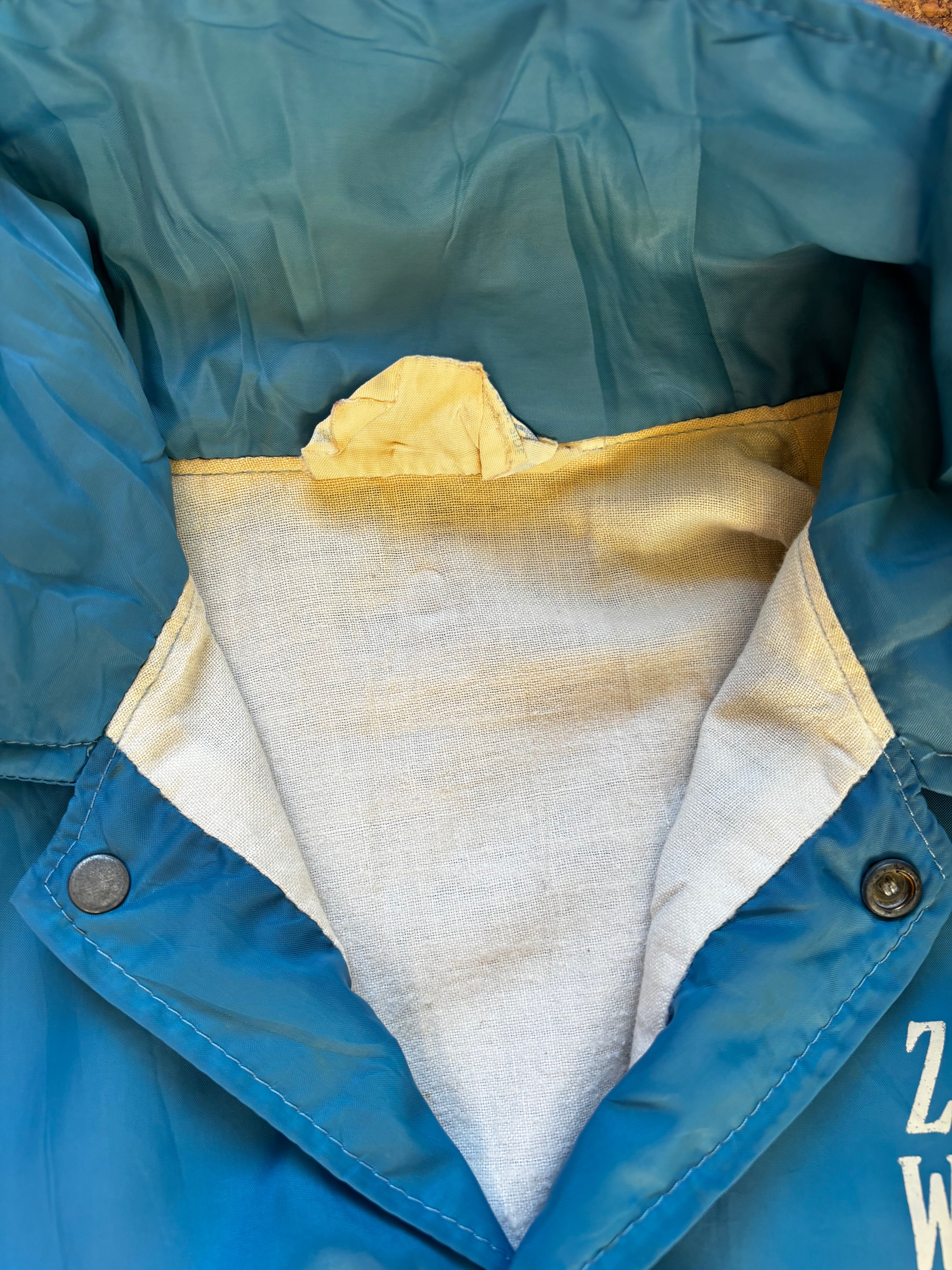 Vintage blue branded usa coach jacket