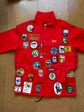 Vintage Hilton USA red jacket with state patches unique jacket