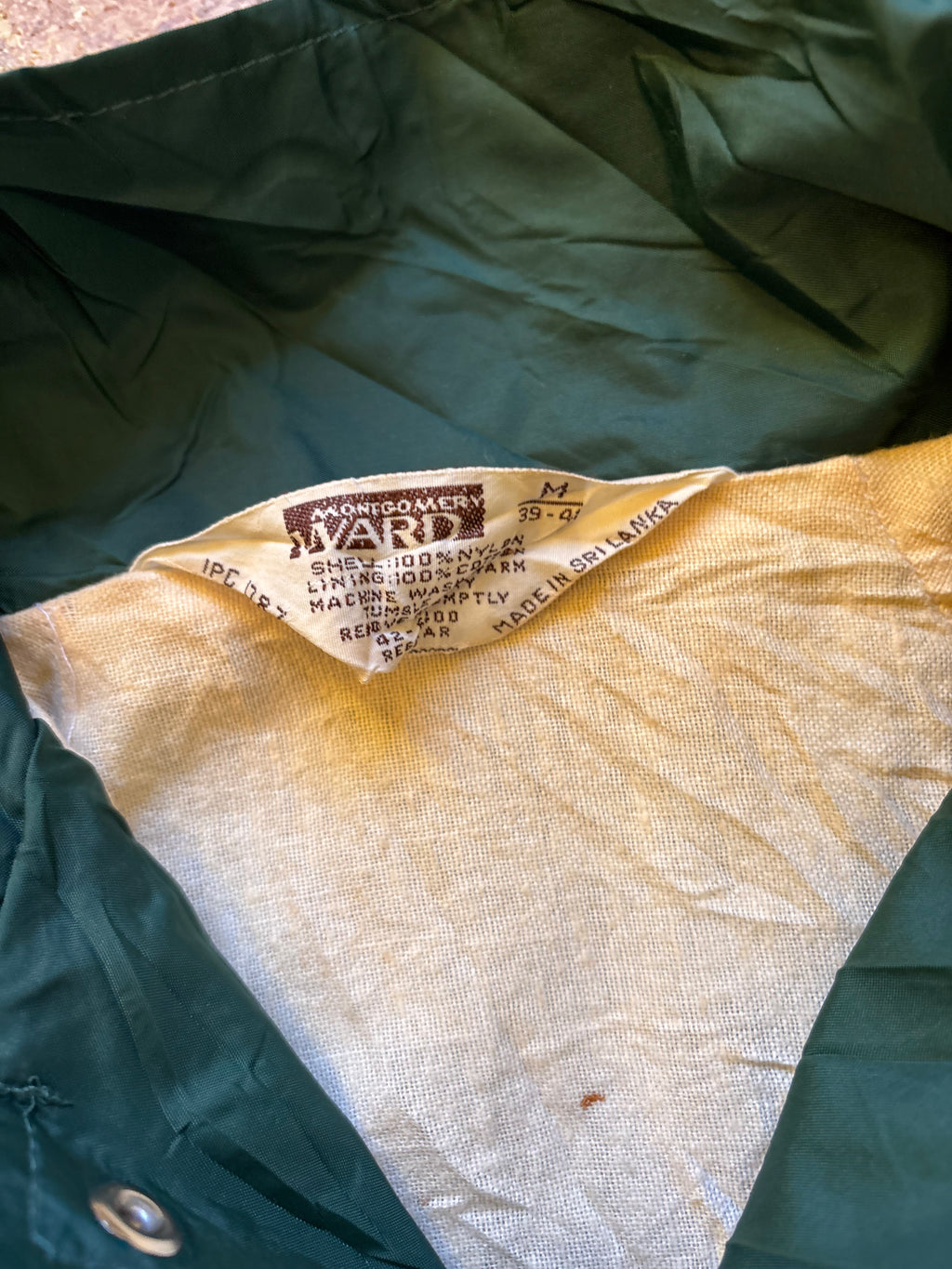 Green montgomerys yard men’s vintage USA coach jacket