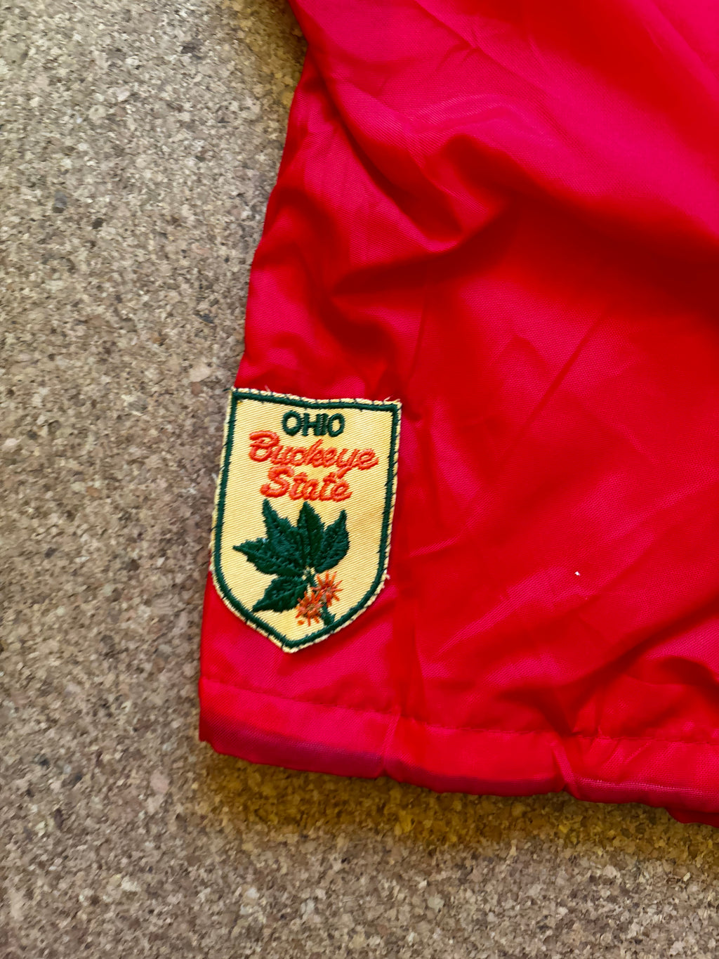 Vintage Hilton USA red jacket with state patches unique jacket