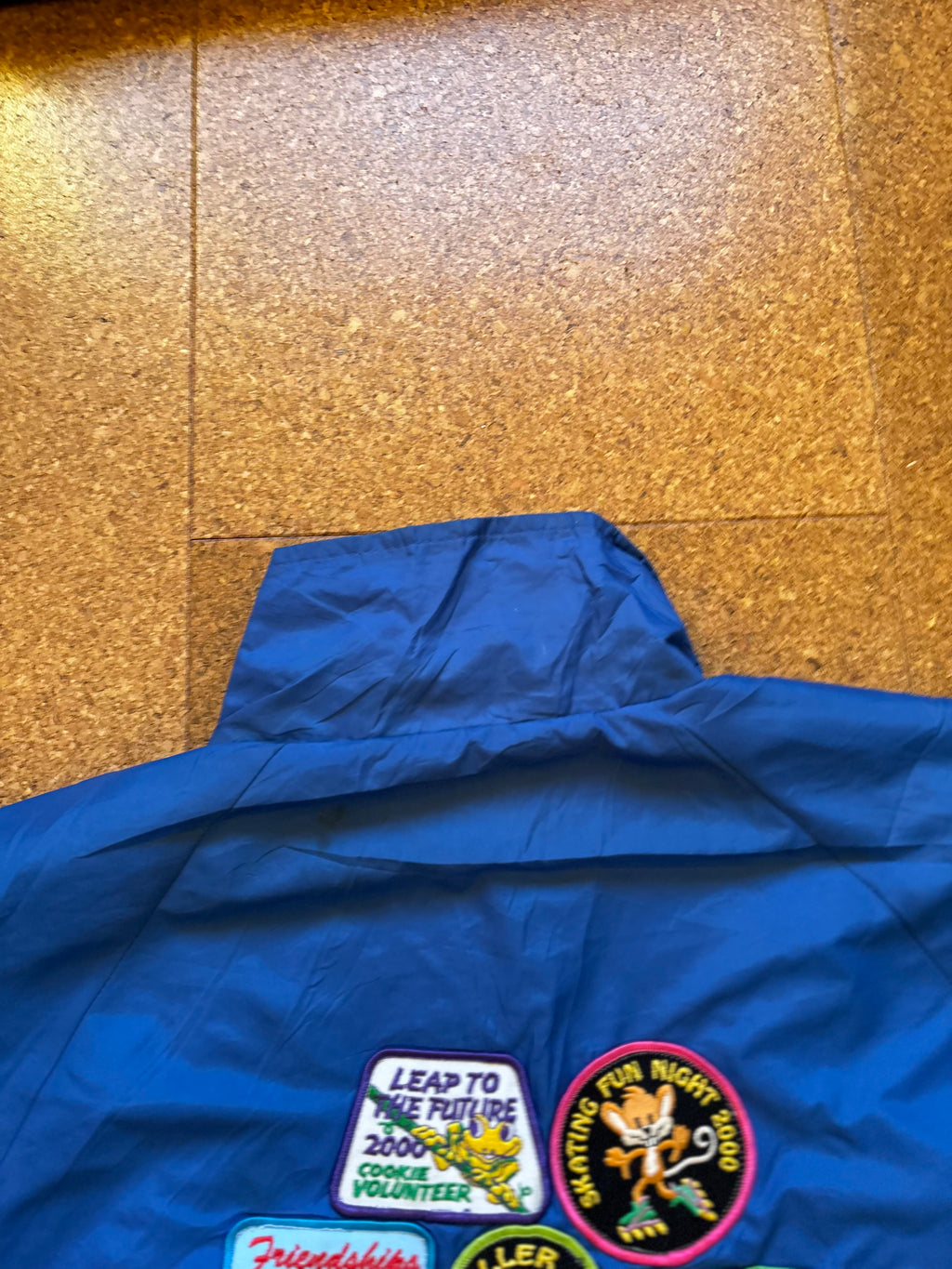 Early 2000s vintage USA varsity jacket with patches