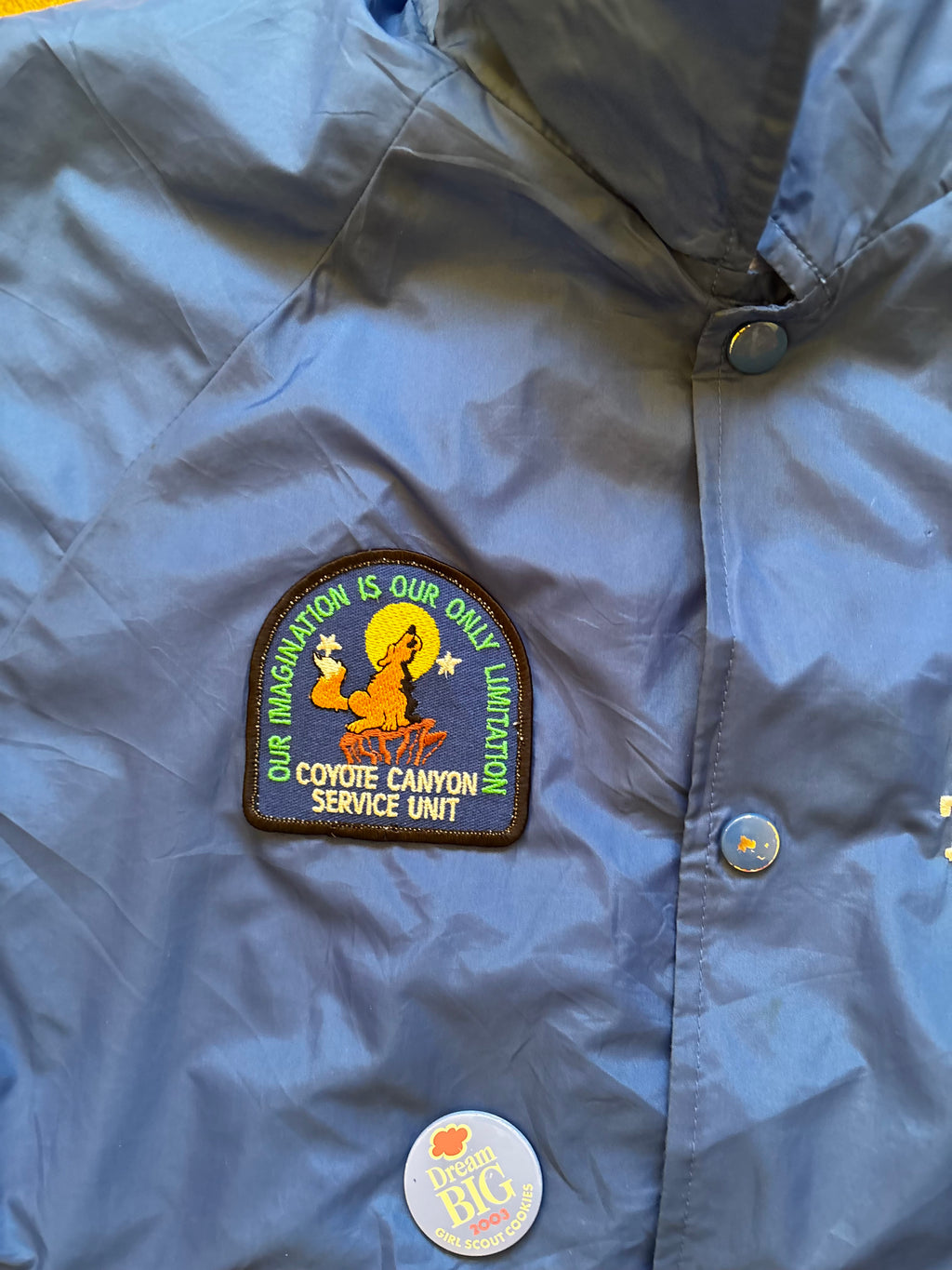 Early 2000s vintage USA varsity jacket with patches