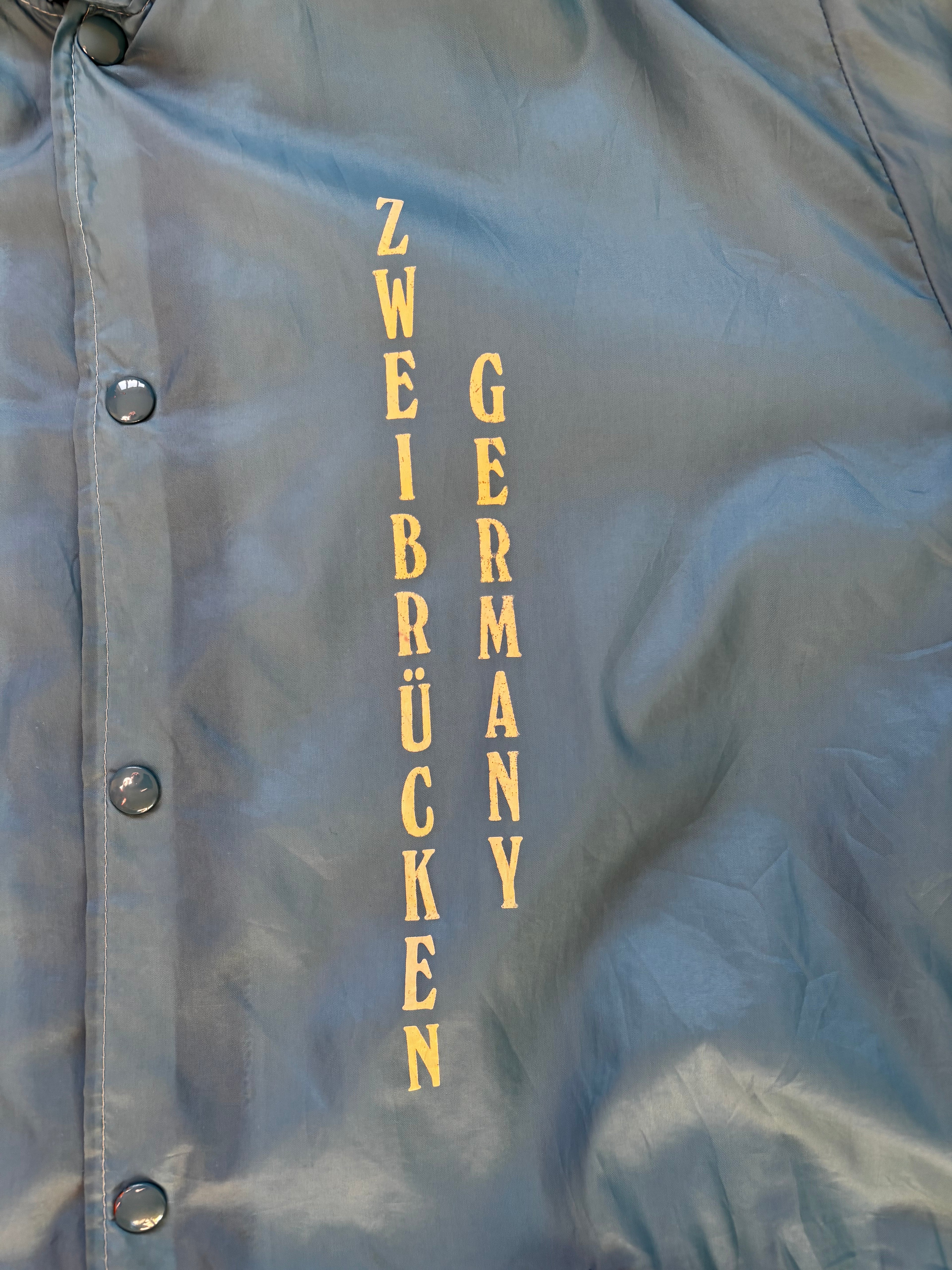 Vintage blue branded usa coach jacket